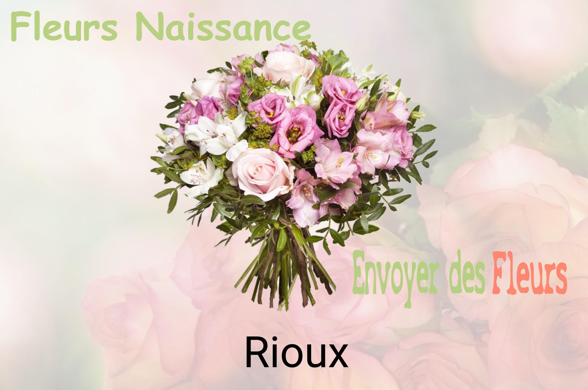 Bouquet de fleurs de naissance livré à Rioux